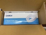 Carex Raised 2" Toilet Seat Riser White Fits Standard Elogated Bowls. Fixed Price $40.00.