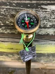 Compass Handle Cane Gold Colour Brass Black Hardwood Folding. Fixed Price $40.29.