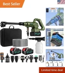 Max 1100 Psi Portable Battery Pressure Washer With 6-IN-1 Nozzle & Foam Cannon. Fixed Price $122.65.