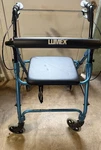 Lumex RJ4300AQ Rollator Walker Blue Seat Handbrakes Lb Wheels. Fixed Price $35.00.