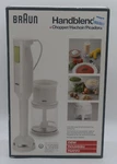 Braun Handheld Immersion Blender W/chopping & Whipping Attachments Box MR370. Fixed Price $29.99.