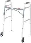10210-1 2-BUTTON Folding With Wheels, Rolling Walker, Front. Fixed Price $35.70.