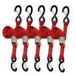 5PK 1"X6' Motorcyle Tie-down Straps Cam Buckle W/safety Clip Hook, Red. Fixed Price $23.19.