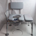 Drive Medical 12005KDC-1 Transfer Bench Commode Chair For Toilet With Padded. Fixed Price $59.95.