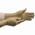 Isotoner Full Finger Therapeutic Gloves Camel Sz Large A25831. Fixed Price $12.99.