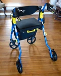 Medline Folding Rolling Walker - Premium Empower Rollator With Seat. Fixed Price $80.00.