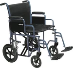Drive Medical BTR22-B Bariatric Heavy Duty Transport Wheelchair, Blue. Fixed Price $339.00.