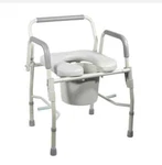 Drive 11125PSKD-1 Deluxe Steel Drop Arm Bedside Commode With Padded Seat And. Fixed Price $149.99.
