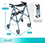 Stander Wonder Life Foldable Rollator Walker Cobalt Blue 4250-CB. Fixed Price $138.50.