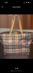 Women's Burberry Vintage Nylon Hand Bag Nova Check Classic Italy. Fixed Price $595.00.