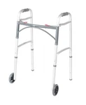 Medical Deluxe Two Button Folding Walker With Wheels. Fixed Price $33.23.