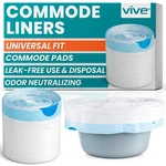 Vive Commode Liners For Bedside Toilet Chair Bucket, Bedpan 48 Pack, White. Fixed Price $20.09.