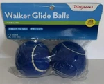Walgreens Brand Walker Glide Balls-set Of 2 Balls-precut Opening Royal Blue. Fixed Price $9.90.