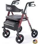 Heavy Duty Rollator Walker Seat 8" Wheels Foldable 330LB Capacity All Terrain. Fixed Price $100.89.