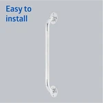 New Medline Knurled Chrome 18 Grab Bar For Shower & Bathtub, Independence 300LB. Fixed Price $18.77.