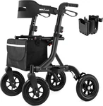 Maxwalk Rollator Walker For Seniors Foldable All Terrain Rolling 10"WHEEL. Fixed Price $149.00.