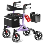 Rollator Walker 8" Wheels Lightweight Foldable Seat 300LB Purple Mate. Fixed Price $112.13.