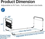 Dual Bed Side Hand Rail, Assist For Elderly Adults, Fits Queen, Full &. Fixed Price $60.80.