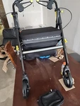 Medline Premium Empower Folding Mobility Rollator Walker, 300 Lb.weight, Black. Fixed Price $99.99.