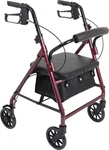 Compass Health Probasics Junior Rollator With 6-INCH Wheels, Burgundy, 250 Lb We. Fixed Price $159.99.