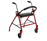 Drive 1239RD Two Wheeled Walker With Seat - Red. Fixed Price $49.99.