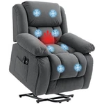 Homcom Power Lift Recliner Chair With Vibration Massage And Heat, Gray. Fixed Price $357.99.
