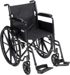 Drive Medical Silver 1 Folding Transport Wheelchair, Lightweight Black. Fixed Price $112.95.