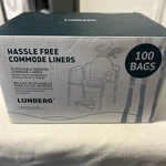 Lunderg Commode Liners - Value Pack 100 Count Universal Fit Brand New Box. Fixed Price $77.47.