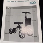 Zenart Knee Walker MT-9253. Fixed Price $15.00.