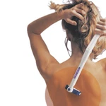 White Blue Cleaning Brush With Massage Rollers For Lotion Application. Fixed Price $37.29.