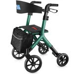 Lightweight Folding Mate Rollator Walker With Seat And Cup Holder. Fixed Price $110.00.