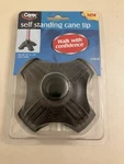 Carex Health Brands Self Standing Four Pronged Cane Tip Non-slip Rubber New. Fixed Price $11.99.