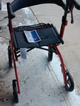 Drive F-22 Red Walker Rollator W/ Hand Brakes, Storage Pouch 300LB Max Cap.. Fixed Price $110.00.