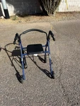 Drive Medical R800KD-BL 4 Wheel Rollator Walker W/ Seat, Rolling 350LB. Fixed Price $45.00.