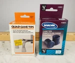 5X Cane Tips 5/8" & 1/2 Inch Heavy Duty Rubber Anti Slip Quad Invacare. Fixed Price $9.95.