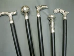 Lot Of 5 Brass Handle Wooden Walking Sticks Vintage Gentlemen Cane Victorian Gif. Fixed Price $191.40.