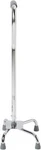 Mckesson Quad Cane, Padded Handle, Steel, Chrome, Adjustable Height. Fixed Price $39.99.