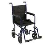 Drive Medical ATC19-BL Lightweight Aluminum Transport Wheelchair Blue.. Fixed Price $87.32.