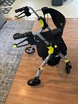 Medline Walker 300-LB Cap Foldable Lightweight Comfort Grip W/ Wheels Silver. Fixed Price $80.00.