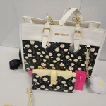 Betsey Johnson Xobeca Tote Crossbody Bag Black Daisies & Charm Wallet Set. Fixed Price $115.00.