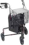 Drive Medical 10289RD Deluxe Foldable Rollator Walker, Black/red. Fixed Price $154.00.