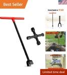 Water Meter Key 16 Inch Steel T-handle 4-WAY Multi-functional Universal Cross. Fixed Price $28.52.