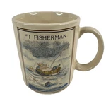 Vtg Mug #1 Fisherman In Boat- Artwork By Gary Patterson. Fixed Price $10.95.