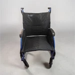 Strongback Transport Wheelchair Foldable Lightweight Black Blue Padded Armrest. Fixed Price $700.00.