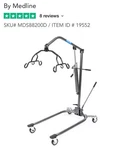 Medline Manual Hydraulic Patient Lift With 400LB Weight Capacity. Fixed Price $417.00.