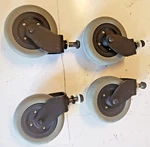 (4) Fork Caster Wheel Assembly Set Invacare M41 M51 M61 M71 Pronto. Fixed Price $69.99.
