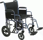 Drive Medical BTR22-B Bariatric Heavy Duty Transport Wheelchair, Blue 22''. Fixed Price $167.15.