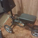 Elenker Adjustable Knee Walker 4 Wheels Black Adult Mobility Aid. Fixed Price $65.00.