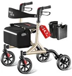 Mate Rollator Walker For Seniors W/seat Heavy Duty All-terrain Non-skid. Fixed Price $119.00.