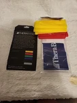 Thera-band Light Latex Resistance Bands. No Box. Yellow, Red & Blue. Free Ship. Fixed Price $15.97.